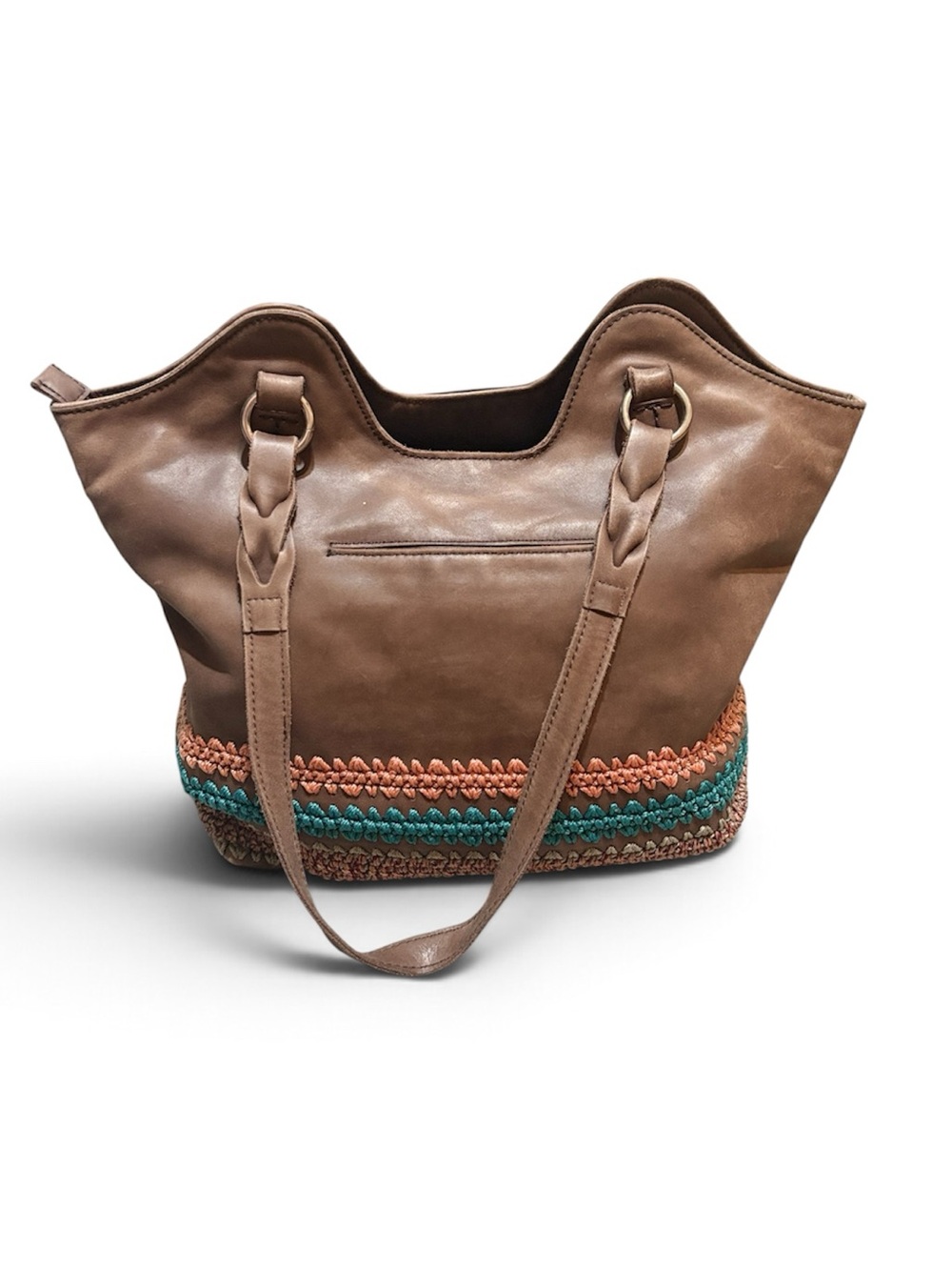 The Sak Back to Bali Leather Crochet Shopper